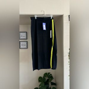 Future collective high-waisted designer pencil skirt Black/Neon green